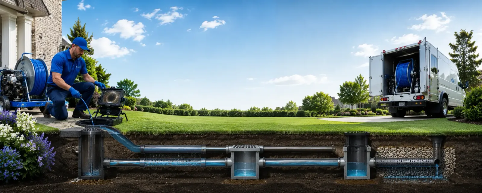 Outdoor drain cleaning information for Le Grand, IA